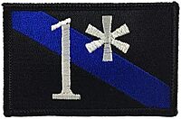 THIN BLUE LINE USA 1 Star Asterisk Embroidered Patch