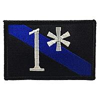 THIN BLUE LINE USA 1 Star Asterisk Embroidered Patch