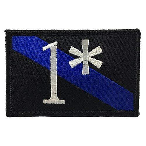 THIN BLUE LINE USA 1 Star Asterisk Embroidered Patch