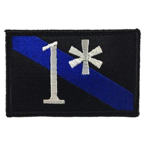 THIN BLUE LINE USA 1 Star Asterisk Embroidered Patch