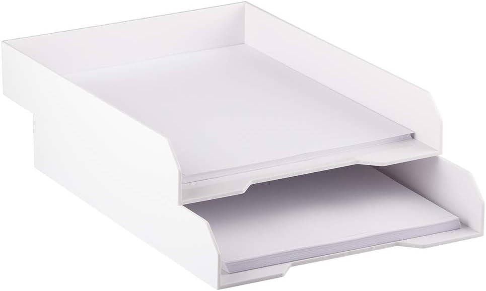 JAM PAPER Stackable Paper Tray - Desktop Document & File Organizer