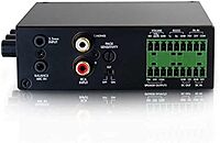 C2G Legrand Audio Amplifier, Black Audio Component Amplifier with Remote Wired Wall Plate Controller, TAA Compliant Amp