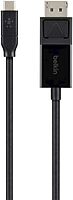 Belkin USB-C to DisplayPort Adapter Cable 4k 60Hz 6 foot - Black - 5.91 ft DisplayPort/USB A/V Cable - B2B10306BLK