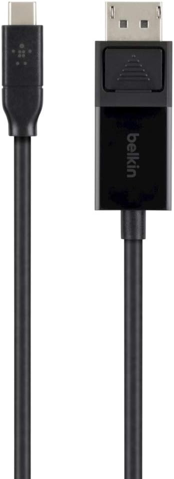 Belkin USB-C to DisplayPort Adapter Cable 4k 60Hz 6 foot - Black - 5.91 ft DisplayPort/USB A/V Cable - B2B10306BLK