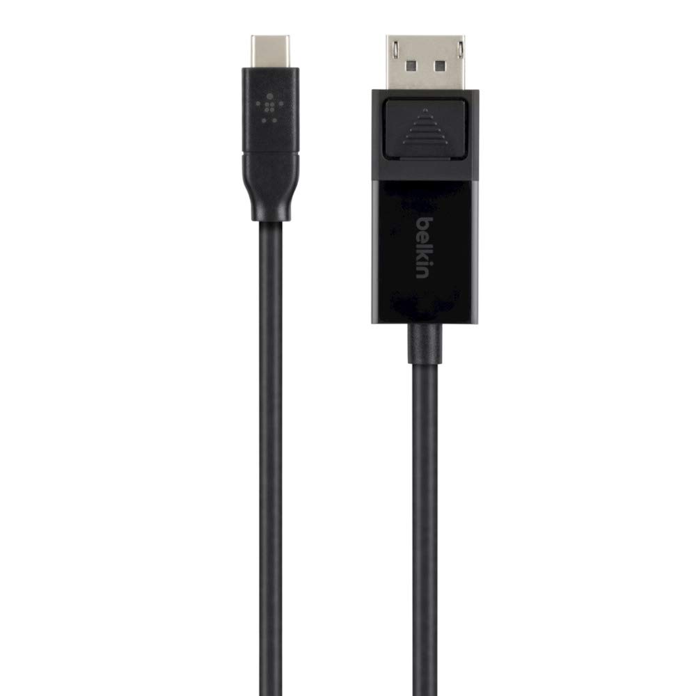 Belkin USB-C to DisplayPort Adapter Cable 4k 60Hz 6 foot - Black - 5.91 ft DisplayPort/USB A/V Cable - B2B10306BLK