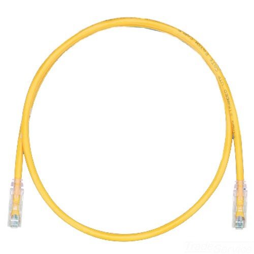 Panduit UTPSP3YLY Category-6 8-Conductor Strain Relief Clear Boot Patch Cord, 3-Feet, Yellow 3 ft Yellow
