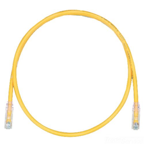 Panduit UTPSP3YLY Category-6 8-Conductor Strain Relief Clear Boot Patch Cord, 3-Feet, Yellow 3 ft Yellow
