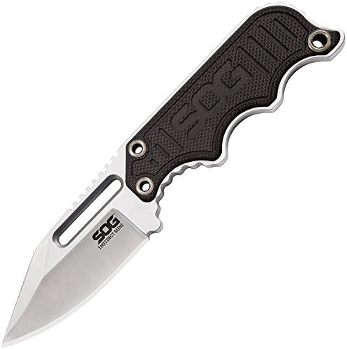 SOG Instinct Mini Small Fixed Blade Knife- 8.75 Inch x 1 Inch x 4 Inch Full Tang Adjustable Clip Belt or Boot Knife