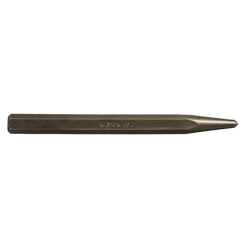 Mayhew Tools Center Punches, Shot-Blast Finish, Hex Body