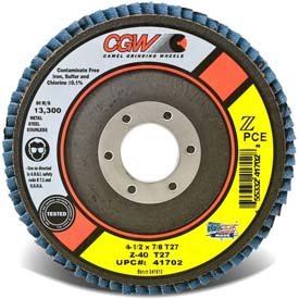 CGW Camel - Flap Discs Z-Poly Economy 4-1/2" x 7/8" 40-grit - Qty 10-41702