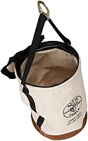 Klein Tools 5104CLR22 Heavy Duty Top Closing Bucket Made of No. 1 Canvas, Load Rated Up to 150-Pounds With Zipper on top