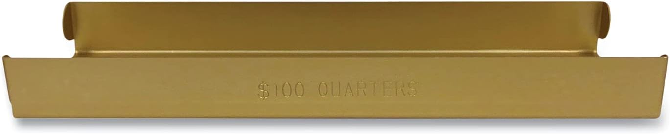 CONTROLTEK Metal Coin Tray, Quarters, 3.5 x 10 x 1.75, Orange (CNK560068)