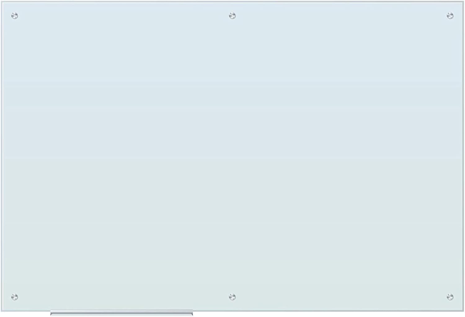 U BRANDS Magnetic Glass Dry Erase Board, White Frosted Surface, Frameless