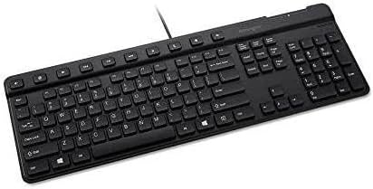 Kensington Simple Solutions Wired Keyboard with Smart Card Reader (CAC) (K55115US),Black