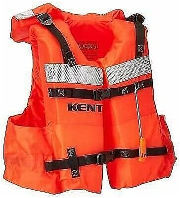 Onyx 100400-200-004-16 Adult Type I Vest Style Life Jacket, Orange Vest,Universal,Jacket+ Storage Bag