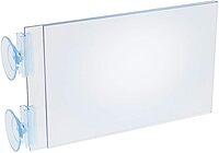 Azar Displays Two-Sided Acrylic Sign Holders with Suction Cup Grippers, Pack of 10