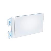 Azar Displays Two-Sided Acrylic Sign Holders with Suction Cup Grippers, Pack of 10