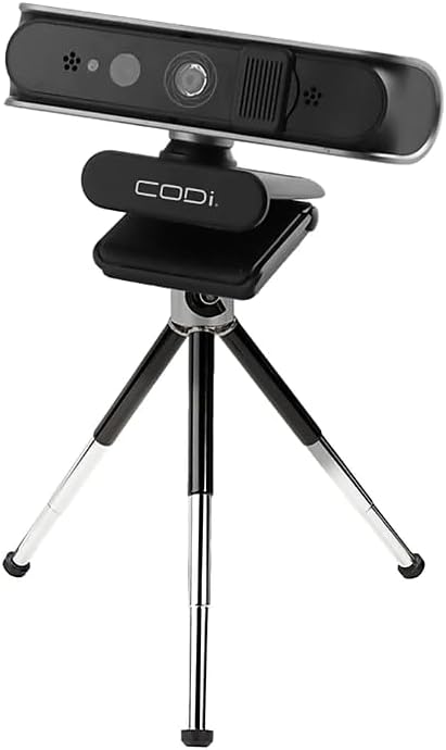 CODi Allocco HD 1080P Windows Hello Webcam with IR Facial Recognition & Noise-Canceling Mic – Autofocus, USB-A, Tripod Mount