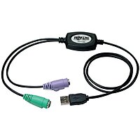 Tripp Lite USB to PS/2 Adapter, USB-A Male to 2 x PS/2 Female, 18"