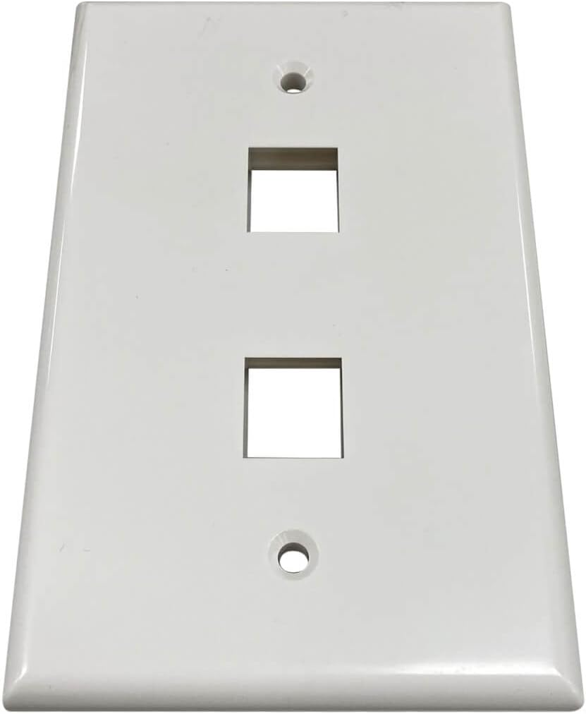 Tripp Lite Safe-IT Single-Gang Keystone Wall Plate, Ivory