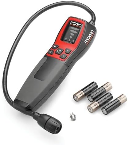 RIDGID 36163 CD-100 Micro Combustible Gas Handheld Diagnostic Detector with 16" Flexible Probe and Visual, Audible