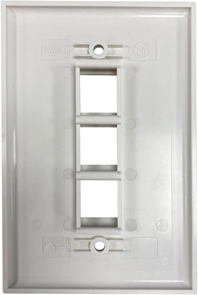 Tripp Lite Safe-IT Single-Gang Keystone Wall Plate, Ivory