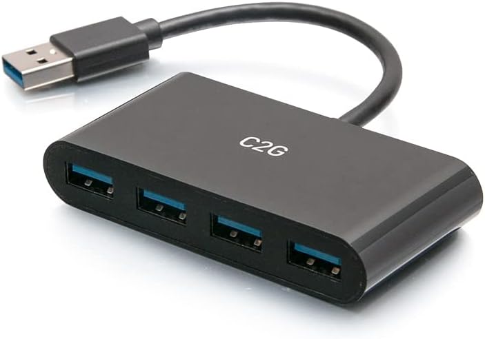 C2G 4-Port USB-A Hub - USB 2.0, Black