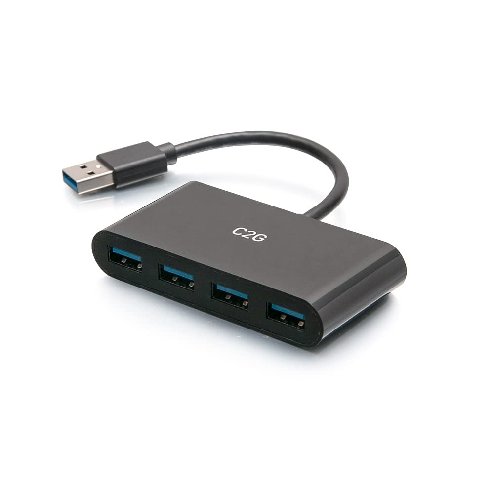 C2G 4-Port USB-A Hub - USB 2.0, Black