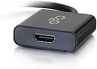 C2G Display Port Cable, Display Port to HDMI, 4K, Male to Female, Black, 8 inches, Cables to Go 54306