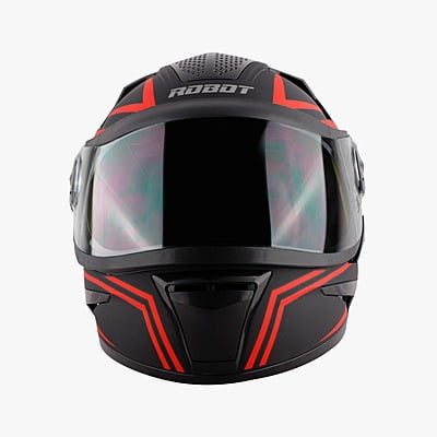 STEELBIRD SBH-17 STRIPES MATT BLACK/RED C/V (L)