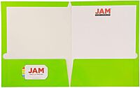 JAM PAPER Laminated Two-Pocket Glossy Presentation Folders - Letter Size