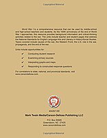 Mark Twain World War I World History Workbook, Middle School Books Covering WWI Causes, Propaganda, and More