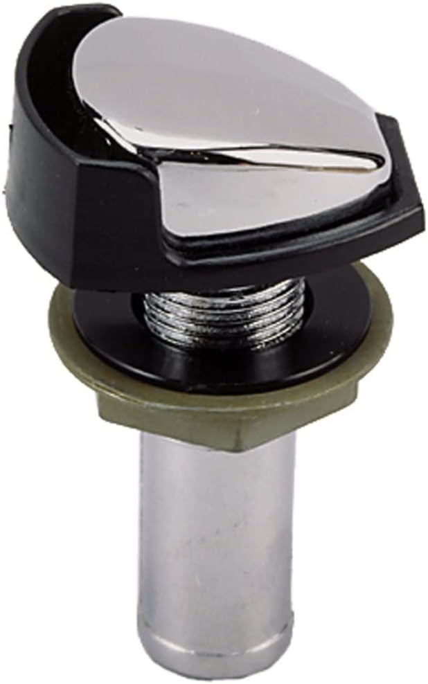 Perko 0506DP4CHR Chrome-Plated Fuel Tank Vent with Black Polymer Splash Guard for 5/8" Hose