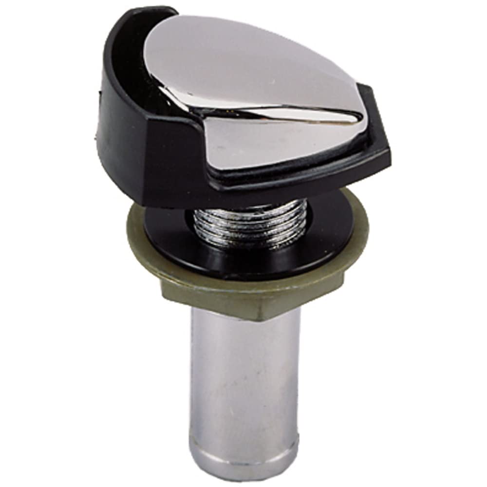 Perko 0506DP4CHR Chrome-Plated Fuel Tank Vent with Black Polymer Splash Guard for 5/8" Hose