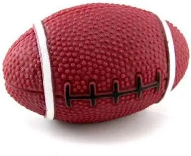 Rugby Style Rubber Dog Chew Ball Toy
