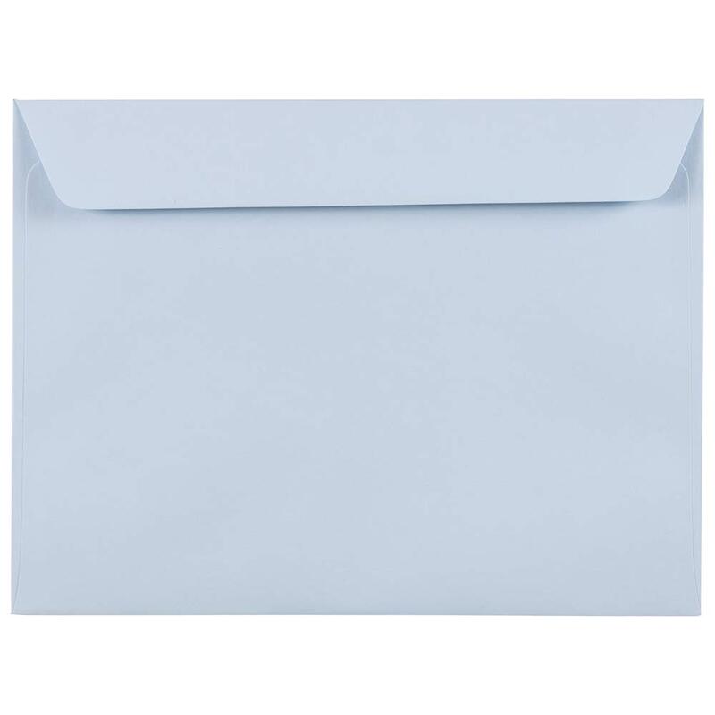 JAM PAPER 9 x 12 Booklet Premium Envelopes - Pastel Baby Blue - 25/Pack
