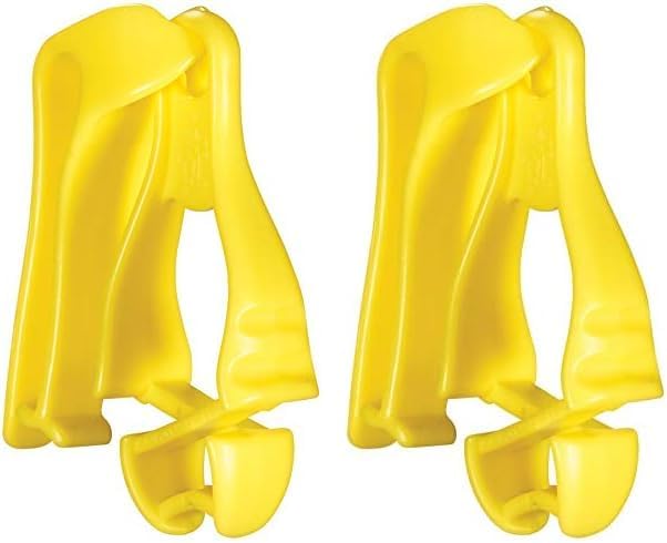 Ergodyne Squids 3405 Glove Clip Holder with Belt Clip, Lime (Pack of 2)