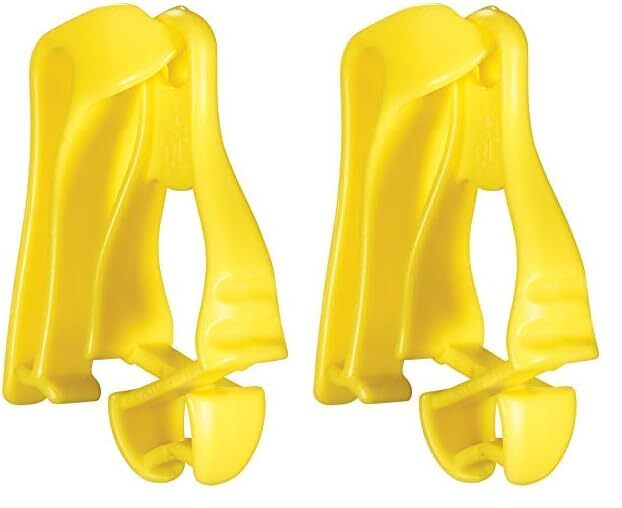 Ergodyne Squids 3405 Glove Clip Holder with Belt Clip, Lime (Pack of 2)