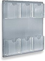 Azar Displays Wall-Mount Brochure Holders, Acrylic, Pack of 2