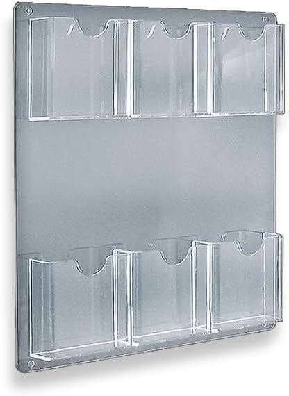 Azar Displays Wall-Mount Brochure Holders, Acrylic, Pack of 2
