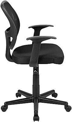 FLASH FURNITURE Flash Fundamentals Mid-Back Mesh Swivel Ergonomic Task Office Chair with Arms
