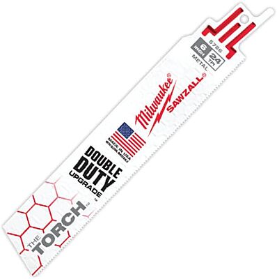 Milwaukee Electric Tool 48-00-5786 Sewall Reciprocating Saw Blade, 6" L x 1" W x 0.035" T, 24 TPI