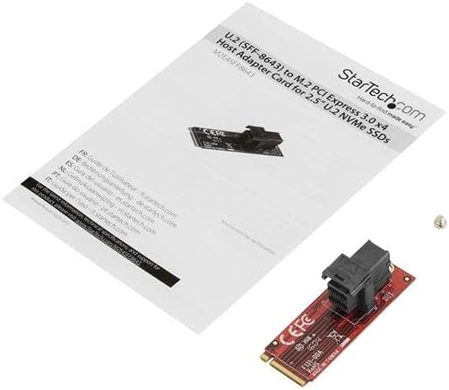 StarTech.com PCIe NVMe Host Adapters - M.2, U.2, U.3, SFF