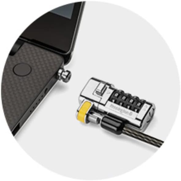 Kensington ClickSafe Universal Combination Laptop Lock - Master Coded - Carbon Steel, Plastic - 5.91 ft - for Notebook