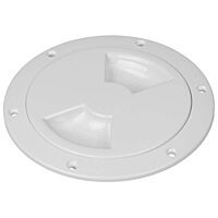 Sea-Dog Smooth Quarter Turn Deck Plate - White - 5"