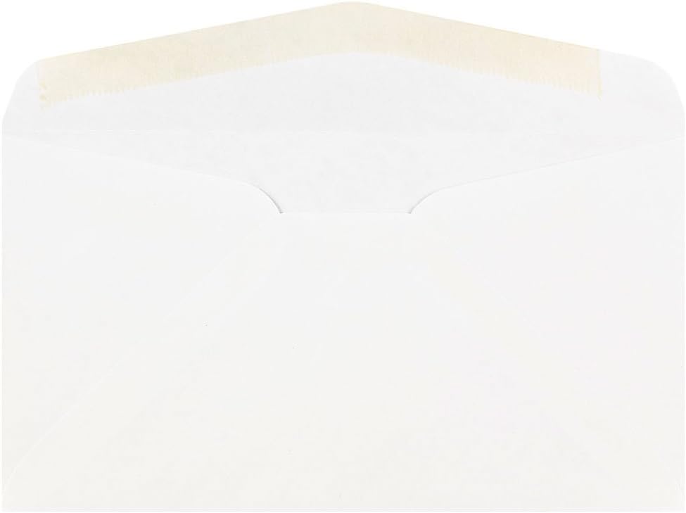JAM PAPER #6 3/4 Business Booklet Envelopes - 3 5/8 x 6 1/2 - White - 25/pack