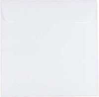 JAM PAPER Square Invitation Envelopes - White - Gummed Seal - 25/Pack