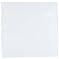 JAM PAPER Square Invitation Envelopes - White - Gummed Seal - 25/Pack