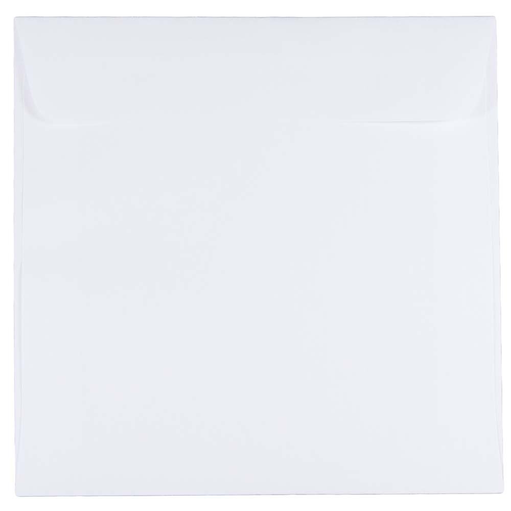 JAM PAPER Square Invitation Envelopes - White - Gummed Seal - 25/Pack