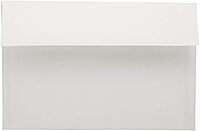 JAM PAPER A9 Foil Lined Invitation Envelopes - 5 3/4 x 8 3/4 - White with Ivory Foil - 25/Pack